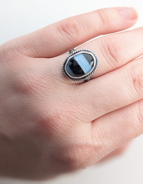 Banded Agate Ring Size 5