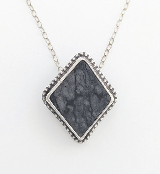 Picasso Jasper Diamond Shape Necklace
