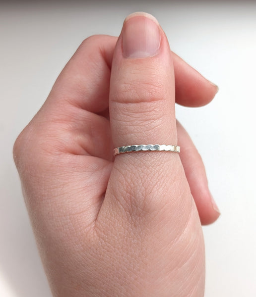 One Sterling Silver Stacker Ring