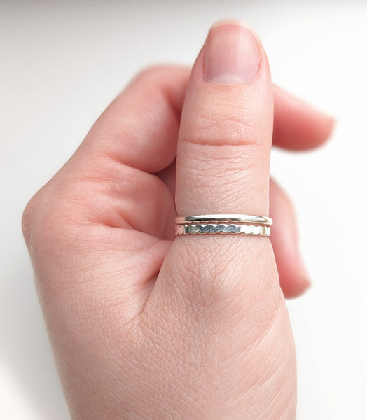 One Sterling Silver Stacker Ring