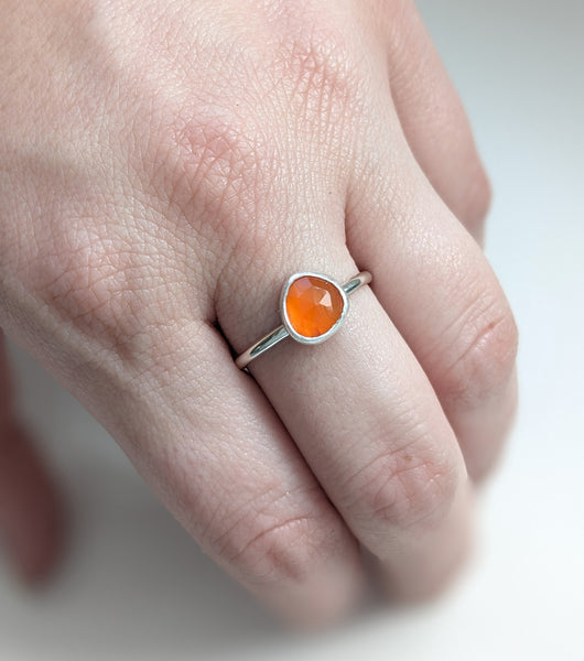 Carnelian Stacking Ring Size 5.5
