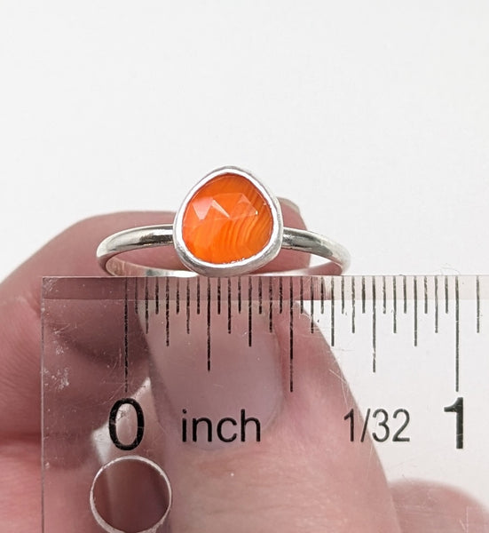 Carnelian Stacking Ring Size 5.5