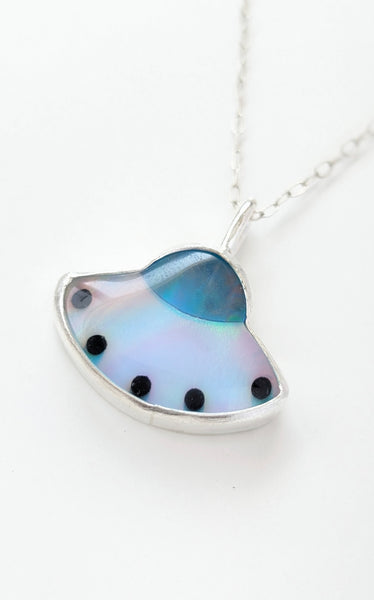 Space Ship Aura Opal Necklace