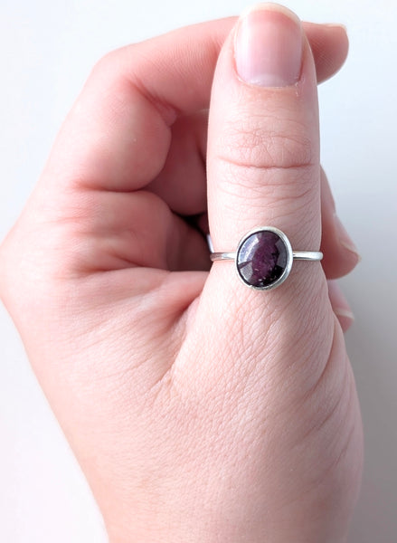 Start Ruby Stacking Ring, Size 8.5