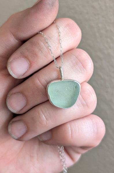 Sea Foam Sea Glass Necklace