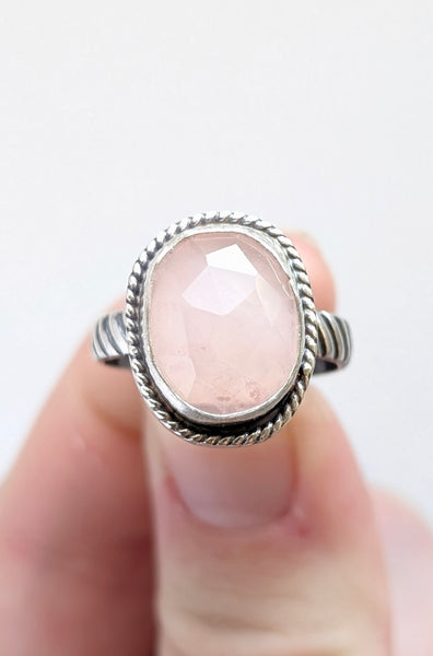 Rose Quartz Ring, Size 8