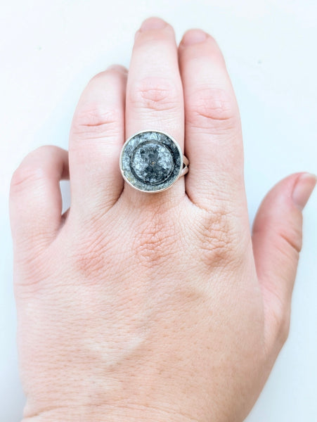 Orthoceras Fossil Ring, Size 9