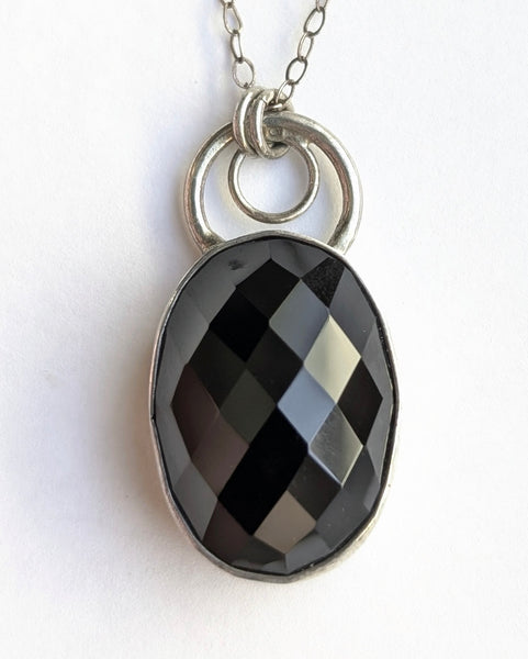 Sterling Silver Black Onyx Necklace