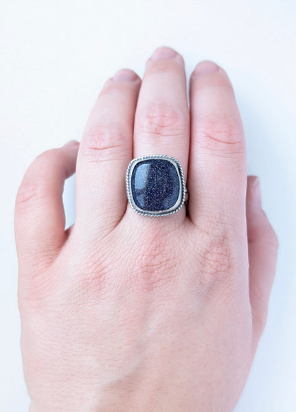 Goldstone Ring, Size 7.5