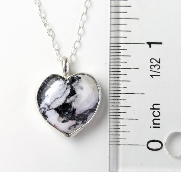 White Buffalo Heart Necklace