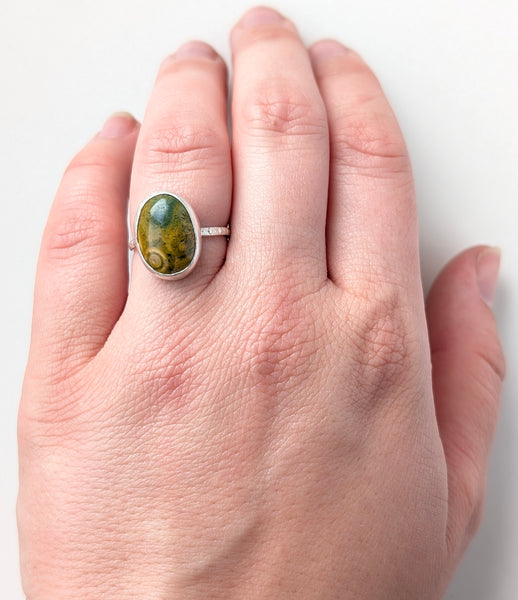 Ocean Jasper Ring, Size 6
