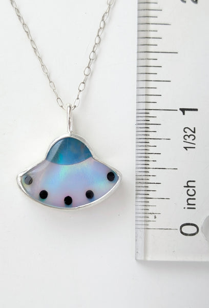 Space Ship Aura Opal Necklace