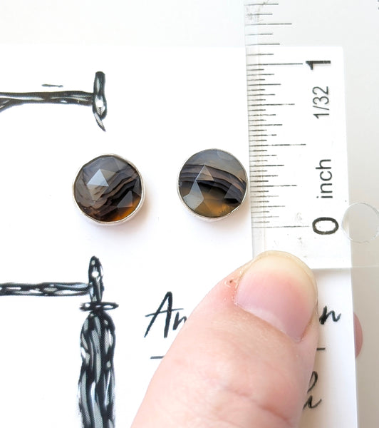 Montana Agate Stud Earrings