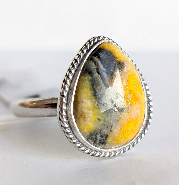 Bumblebee Jasper Ring, Size 8.5