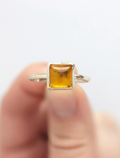 Amber Stacking Ring, Size 10