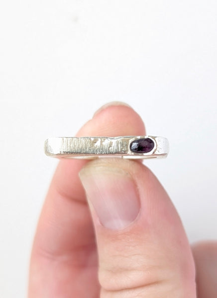 Casted Lab Amethyst Ring, Size 7