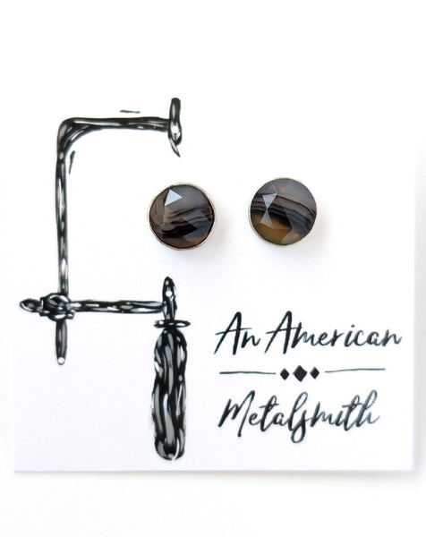 Montana Agate Stud Earrings