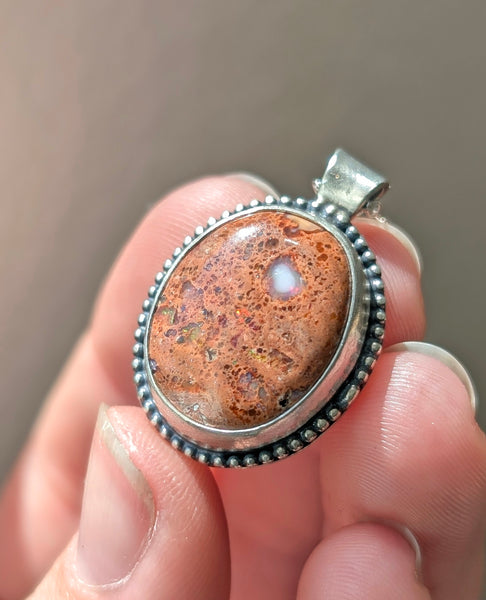 Mexican Fire Opal Necklace