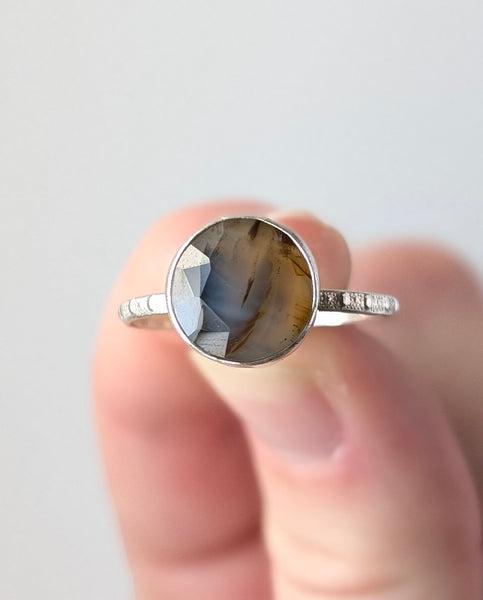 Montana Agate Stacking Ring, Size 10