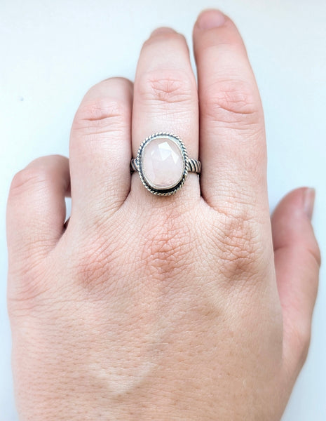 Rose Quartz Ring, Size 8