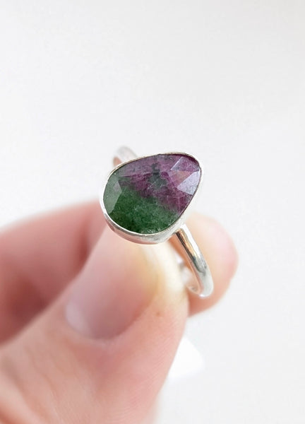 Ruby in Ziosite Ring,Size 6.5