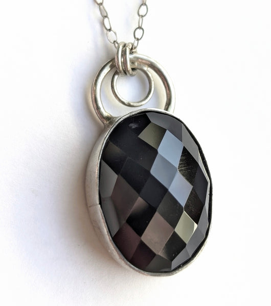 Sterling Silver Black Onyx Necklace