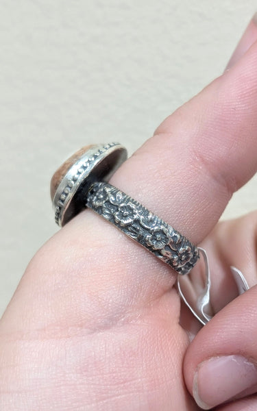 Mexican Fire Opal Ring,Size 8.5