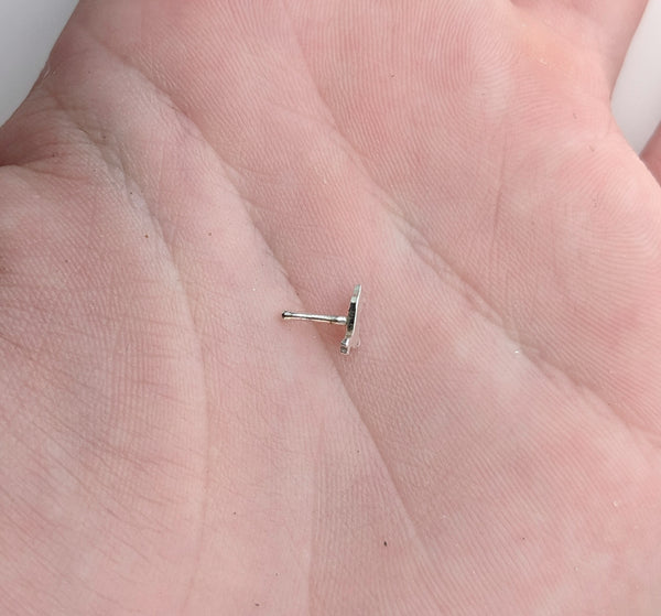 Sterling Silver Dachshund Nose Stud Handmade by An American Metalsmith