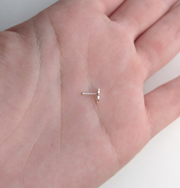 Sterling Silver Hammerhead Shark Nose Stud Handmade by An American Metalsmith