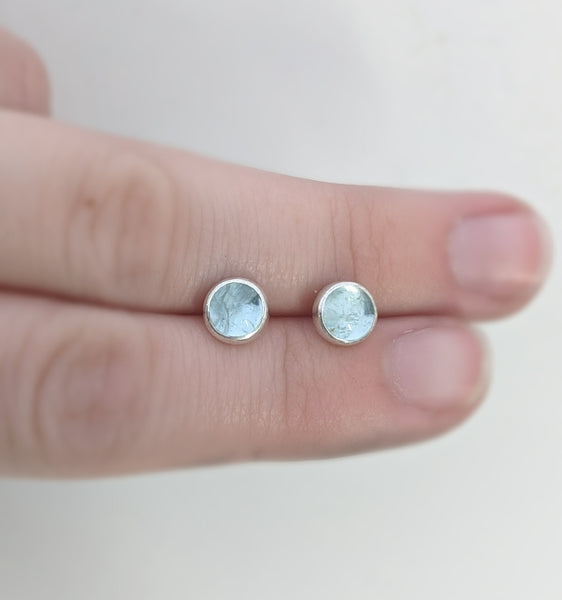 Aquamarine Earrings 6mm