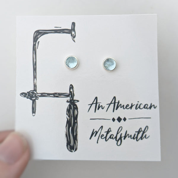 Aquamarine Earrings 6mm