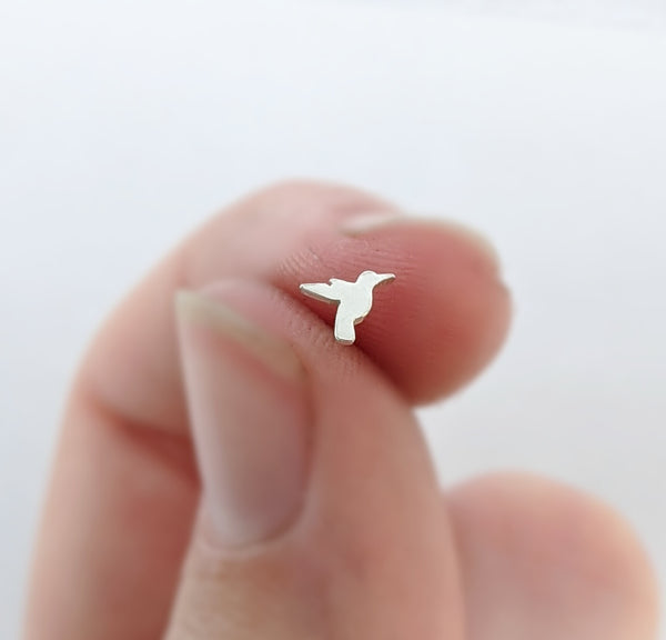 Sterling Silver Hummingbird Nose Stud