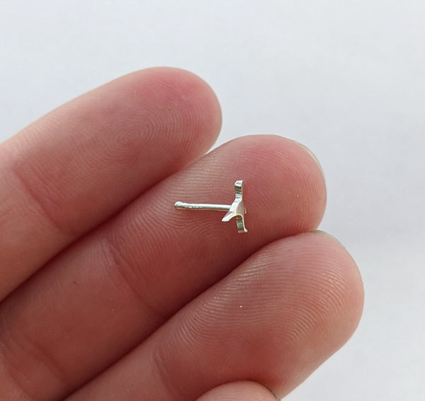 Sterling Silver Velociraptor Nose Stud