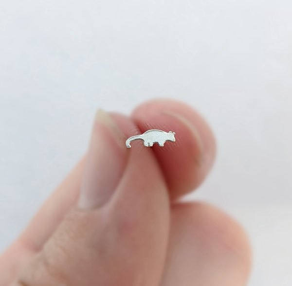 Sterling Silver Opossum Nose Stud