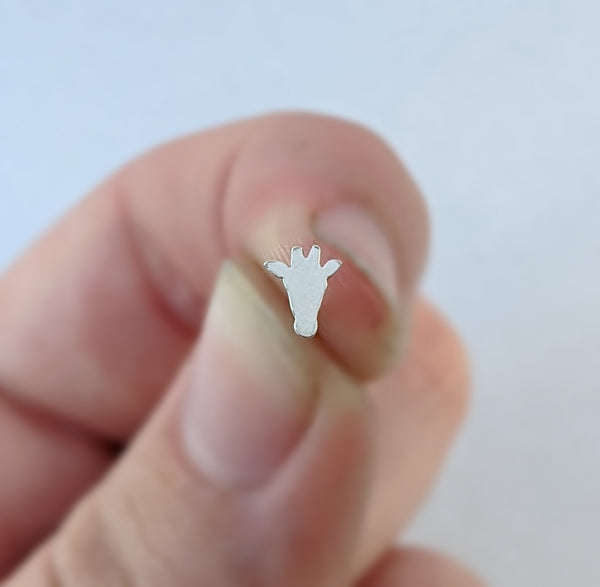 Sterling Silver Giraffe Nose Stud
