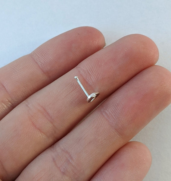Sterling Silver Alien Nose Stud
