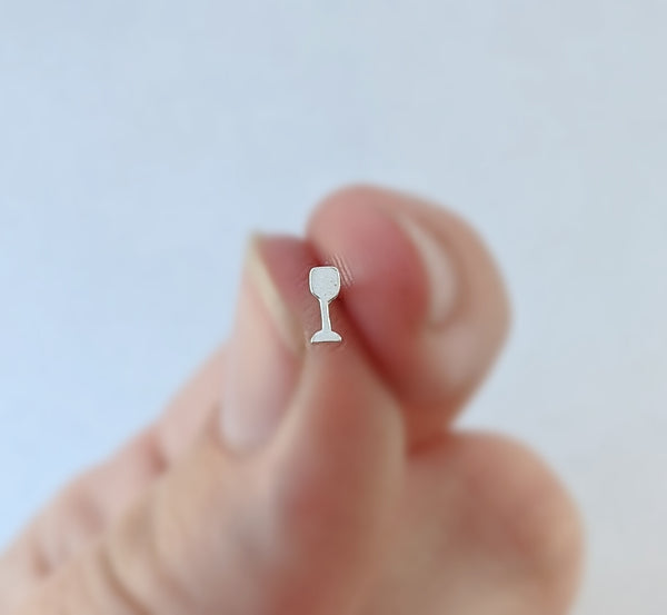 Sterling Silver Wine Glass Nose Ring