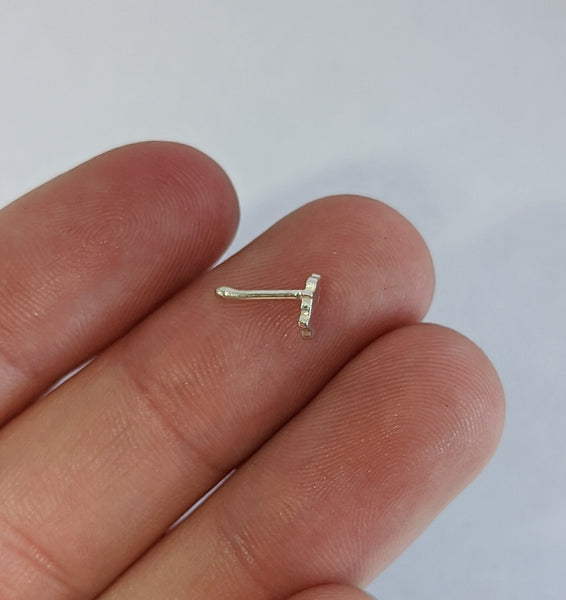 Sterling Silver Bat Nose Stud