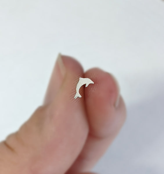 Sterling Silver Dolphin Nose Stud