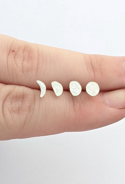 Sterling Silver Moon Phase Earrings
