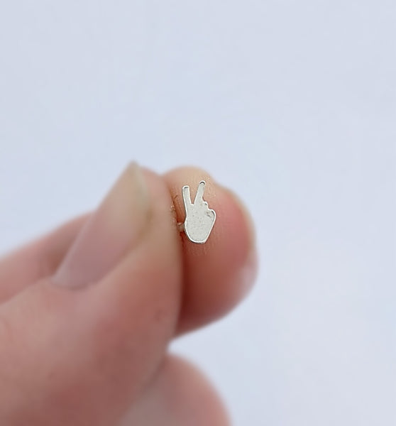 Peace Sign Nose Stud