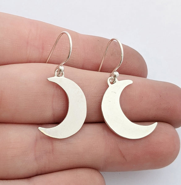 Sterling Silver Moon Earrings