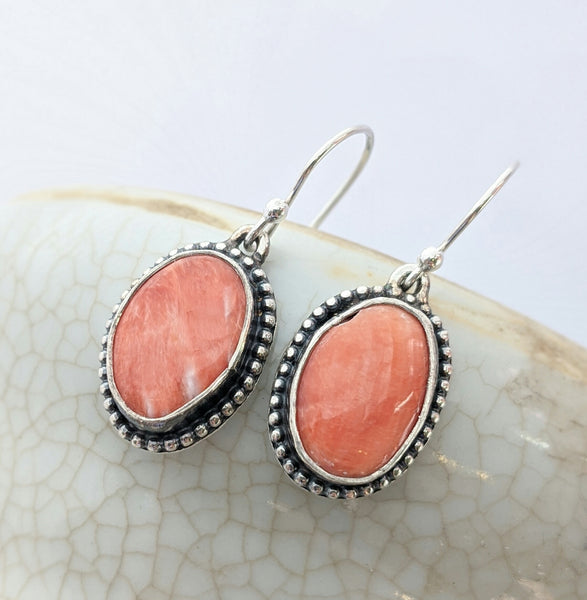 Sterling Silver Spiny Oyster Earrings