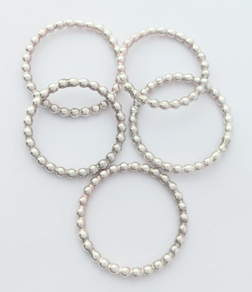 Sterling Silver Dotted Stacking Ring