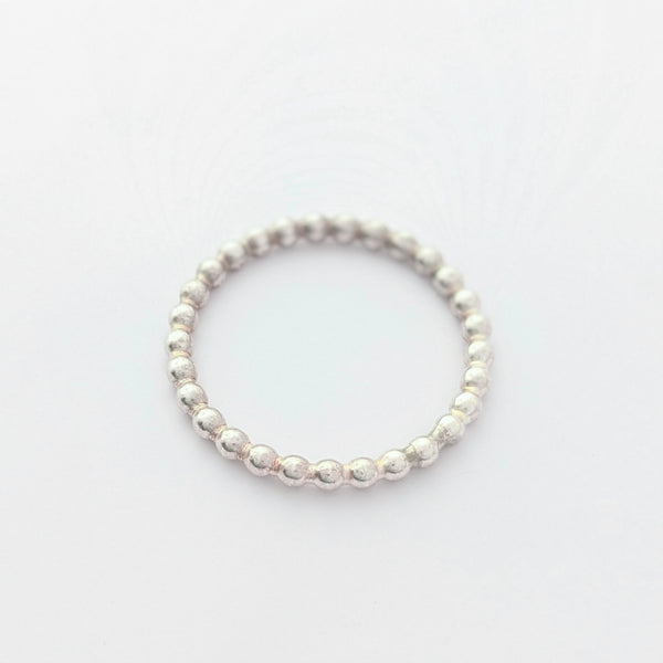 Sterling Silver Dotted Stacking Ring