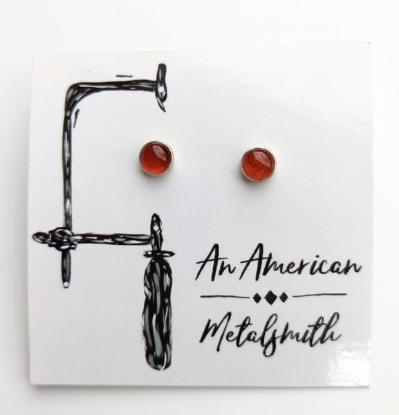 Carnelian Earrings 6mm
