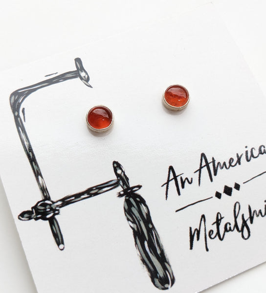 Carnelian Earrings 6mm