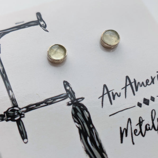 Prehnite Earrings 6mm
