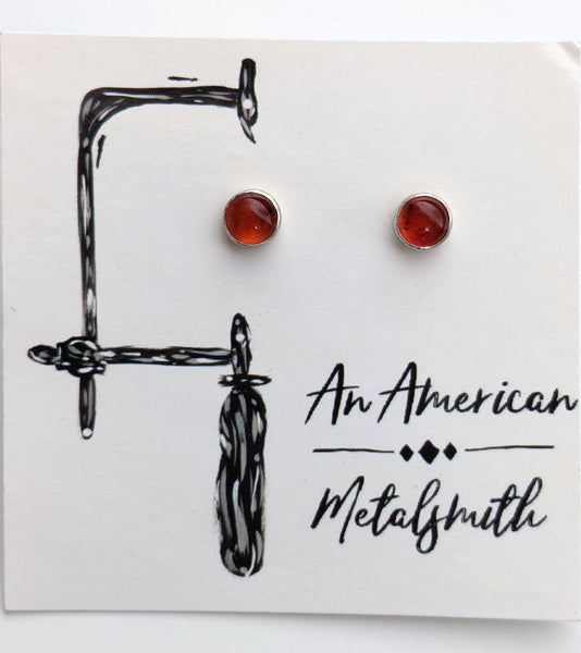 Carnelian Earrings 6mm