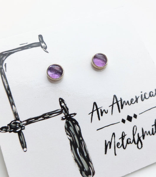 Amethyst Earrings 6mm